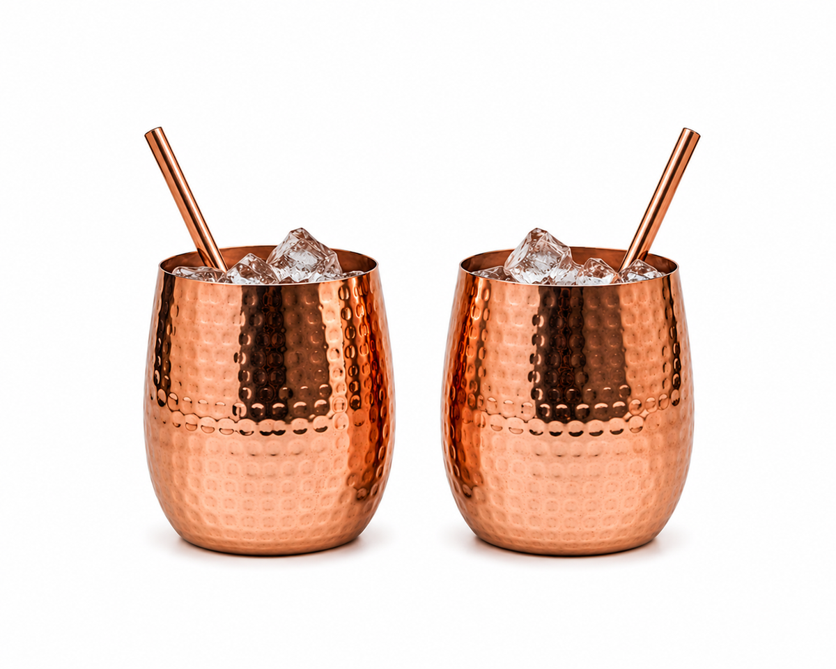 REMI® 70 Oz Solid Copper Hammered Pitcher Set