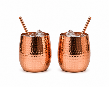 REMI® 70 Oz Solid Copper Hammered Pitcher Set